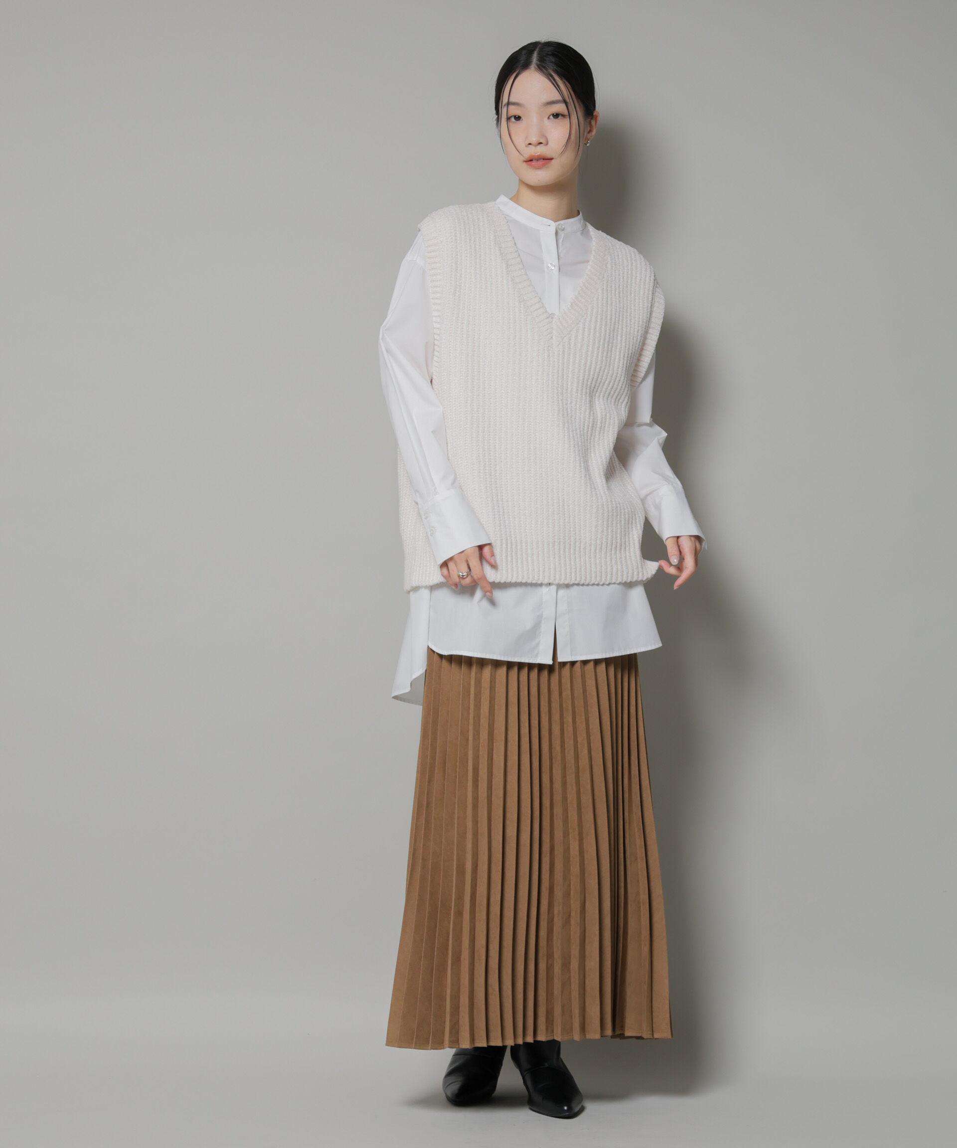 nano･universe「スタンドカラーシャツ」|シャツ・ブラウス|