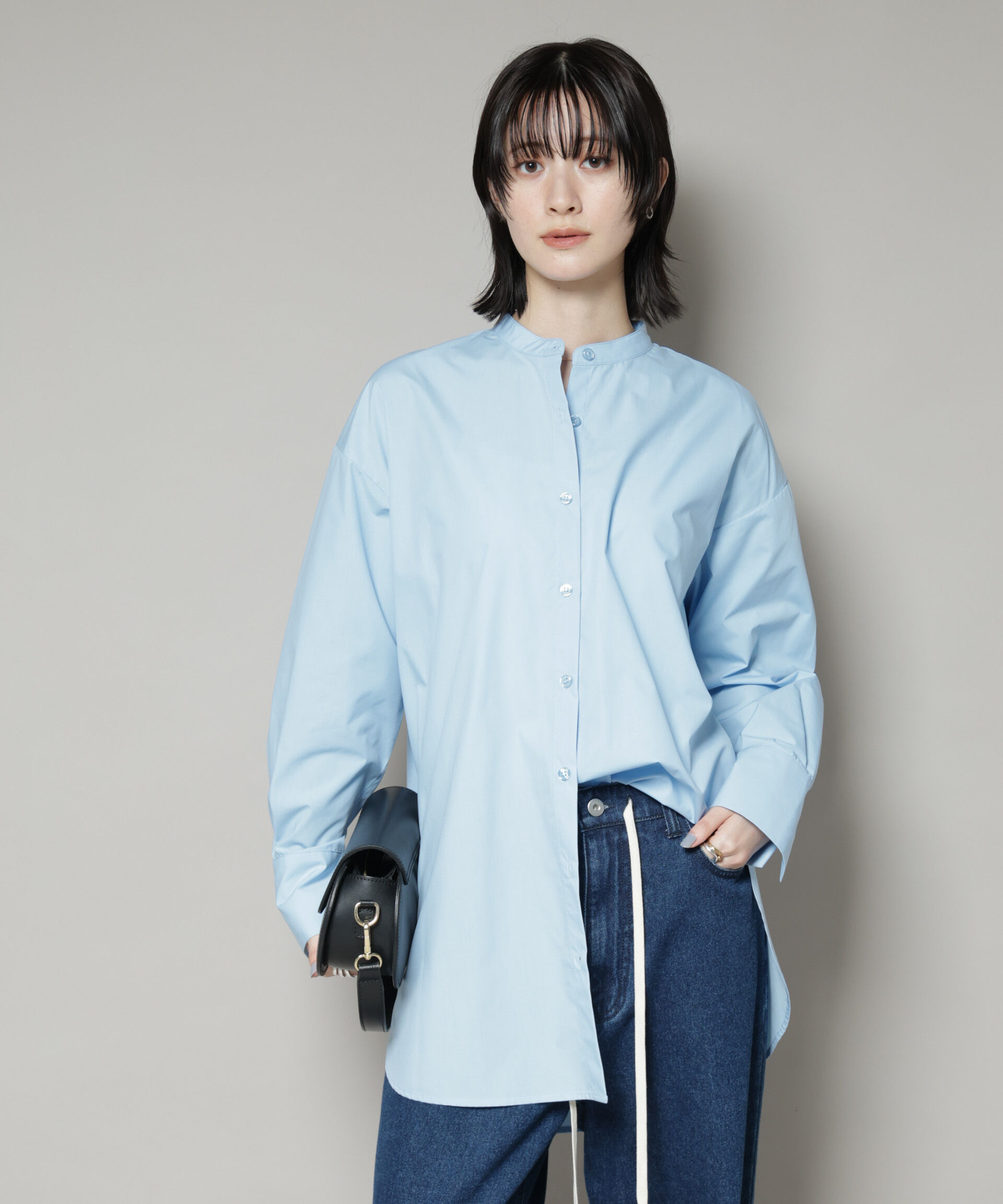 nano･universe「スタンドカラーシャツ」|シャツ・ブラウス|