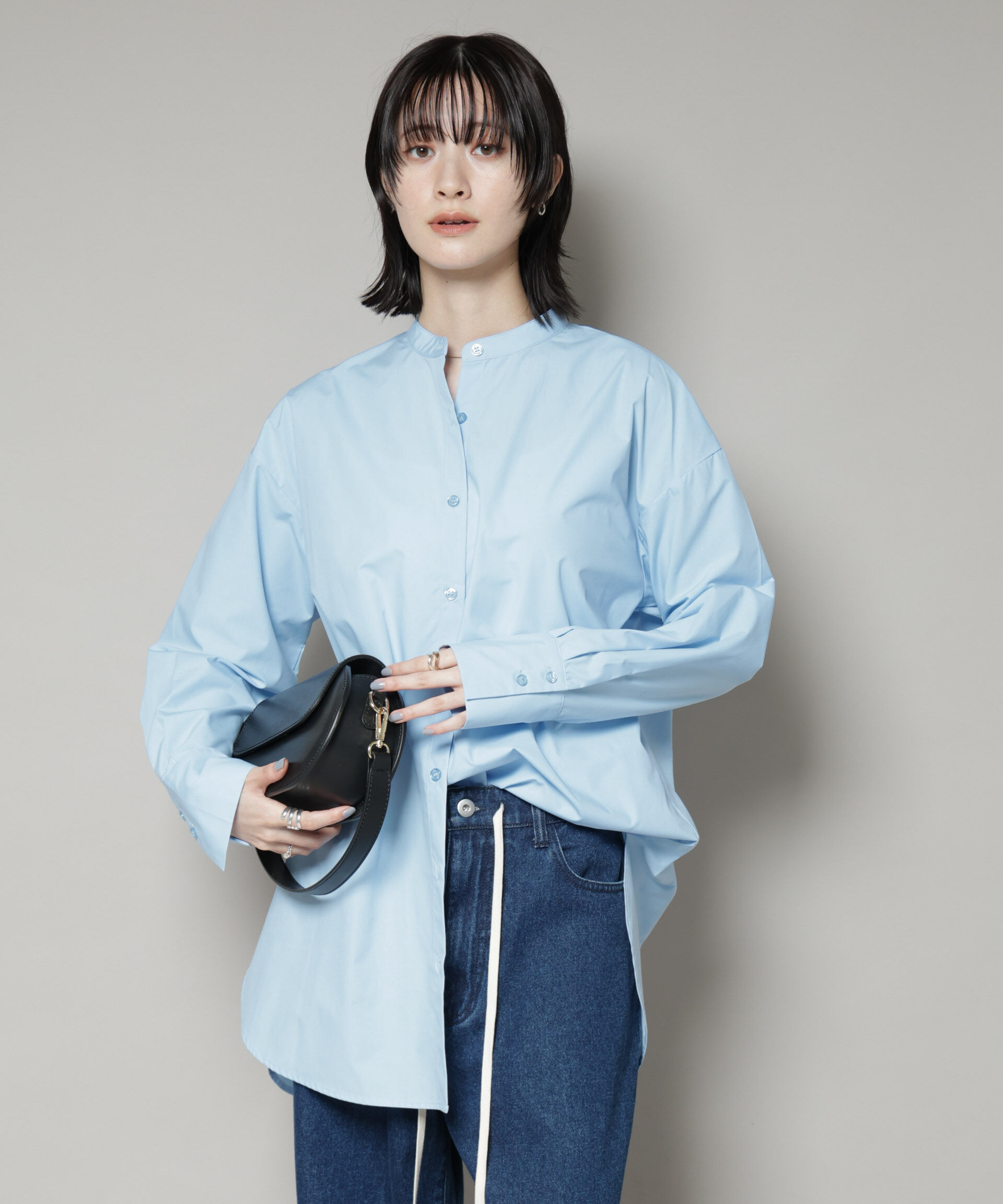 nano･universe「スタンドカラーシャツ」|シャツ・ブラウス|