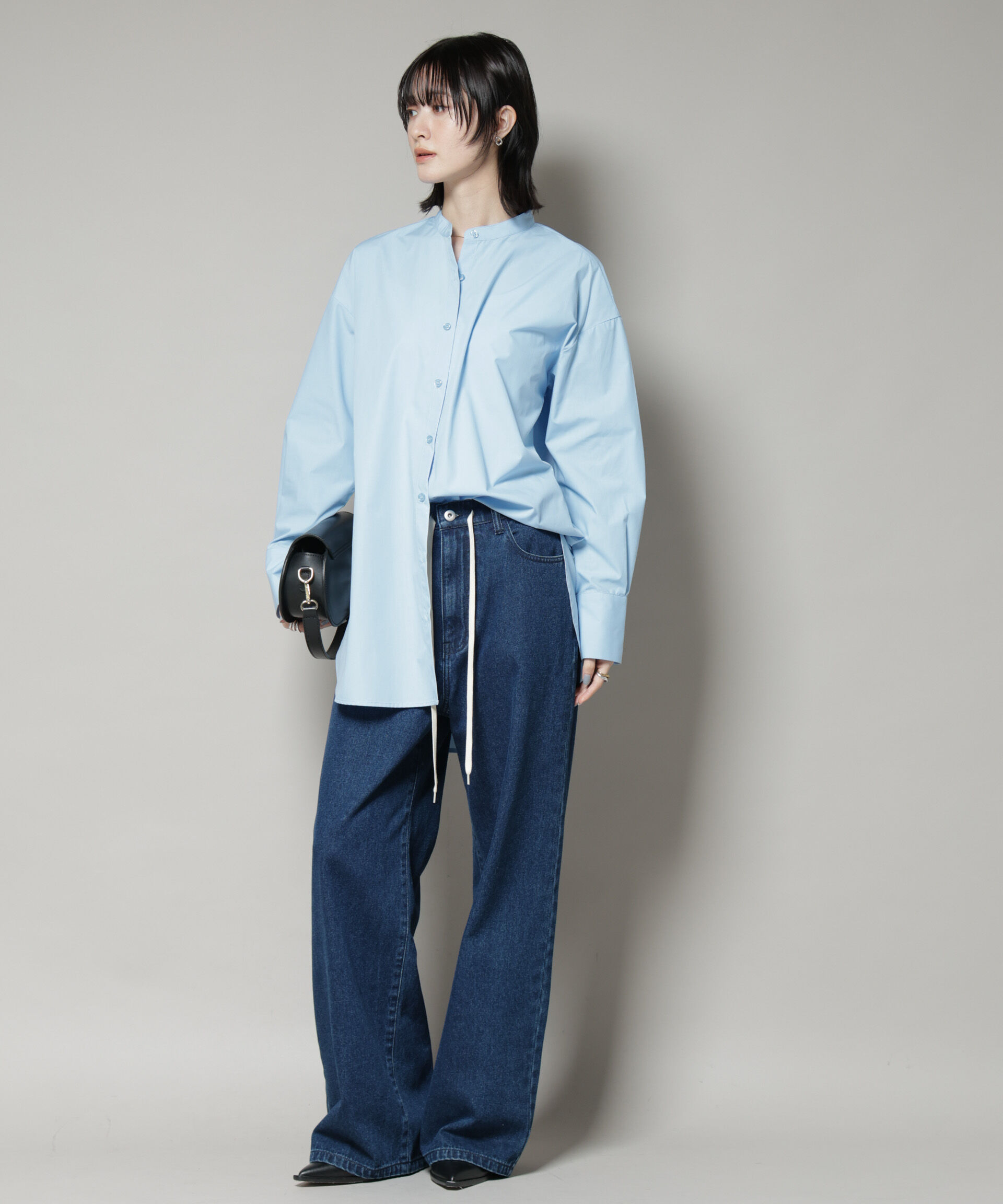 nano･universe「スタンドカラーシャツ」|シャツ・ブラウス|