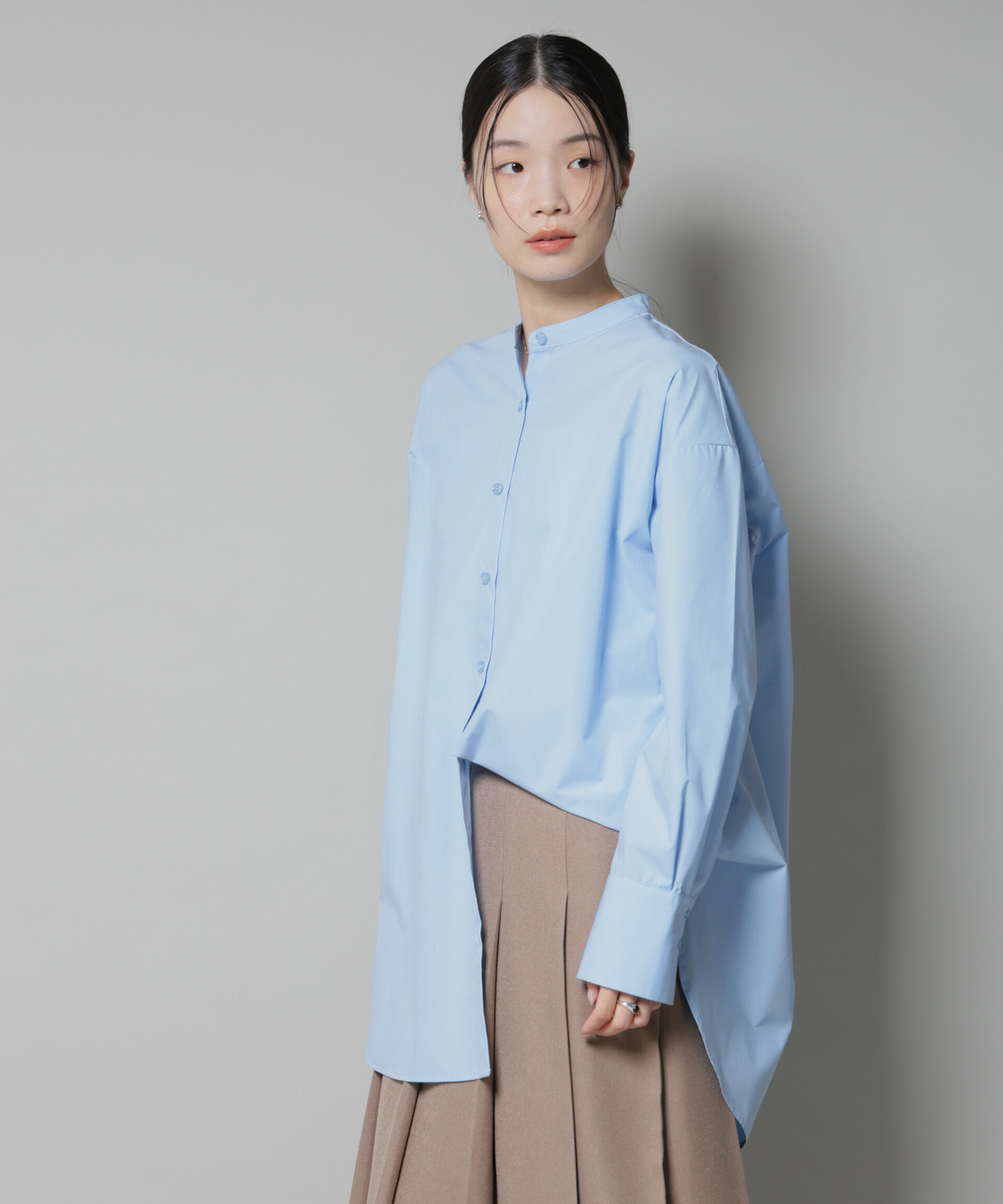 nano･universe「スタンドカラーシャツ」|シャツ・ブラウス|