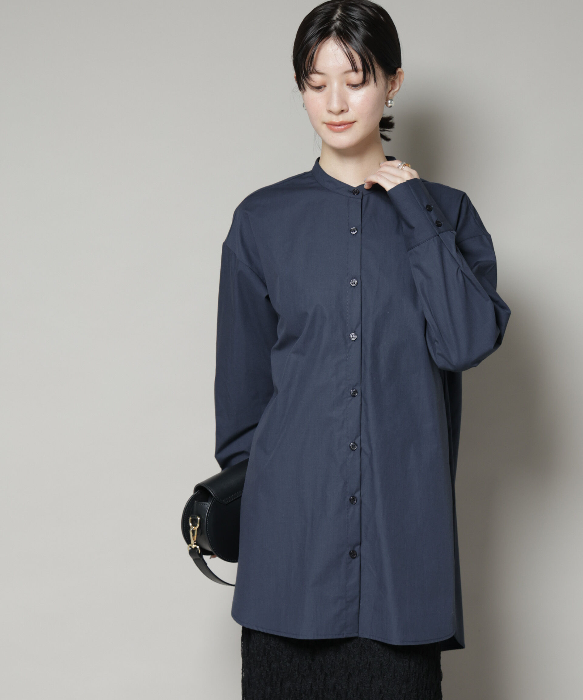nano･universe「スタンドカラーシャツ」|シャツ・ブラウス|