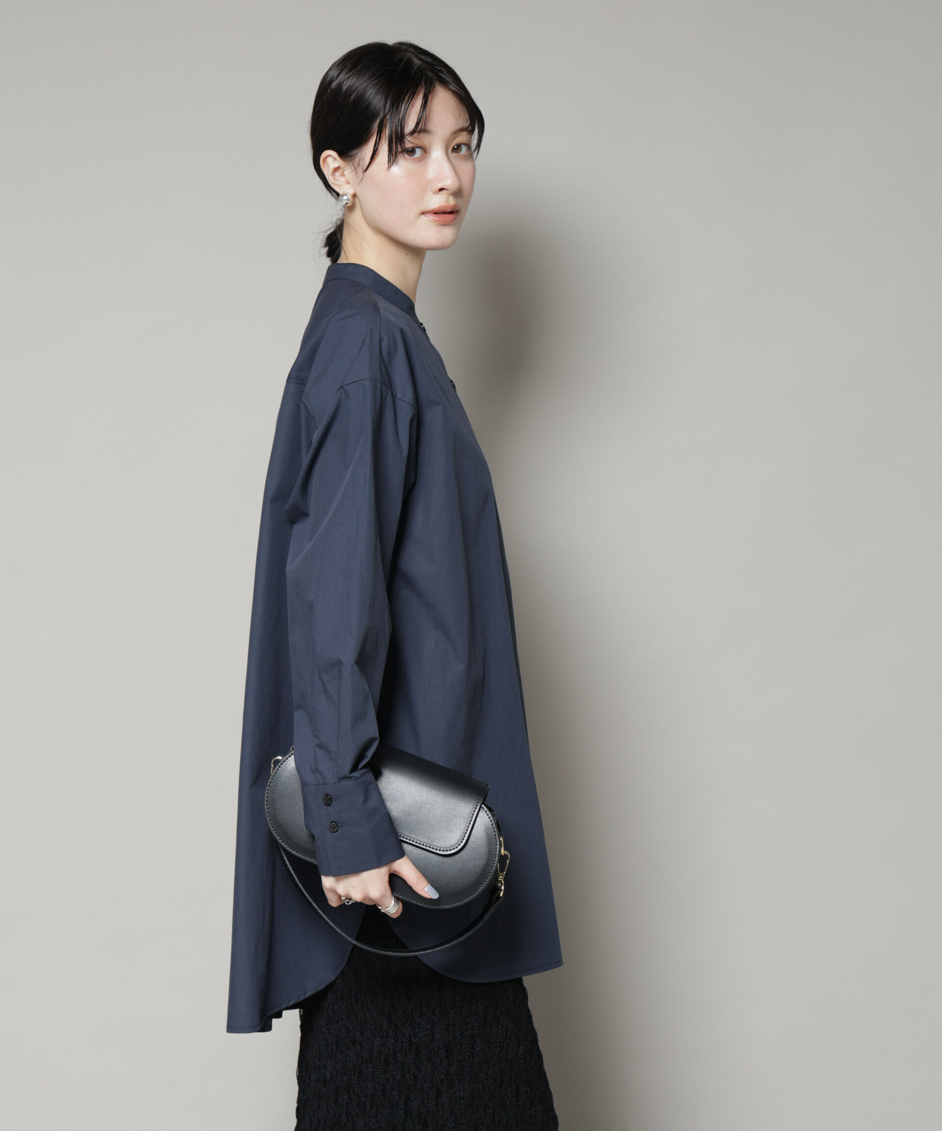 nano･universe「スタンドカラーシャツ」|シャツ・ブラウス|