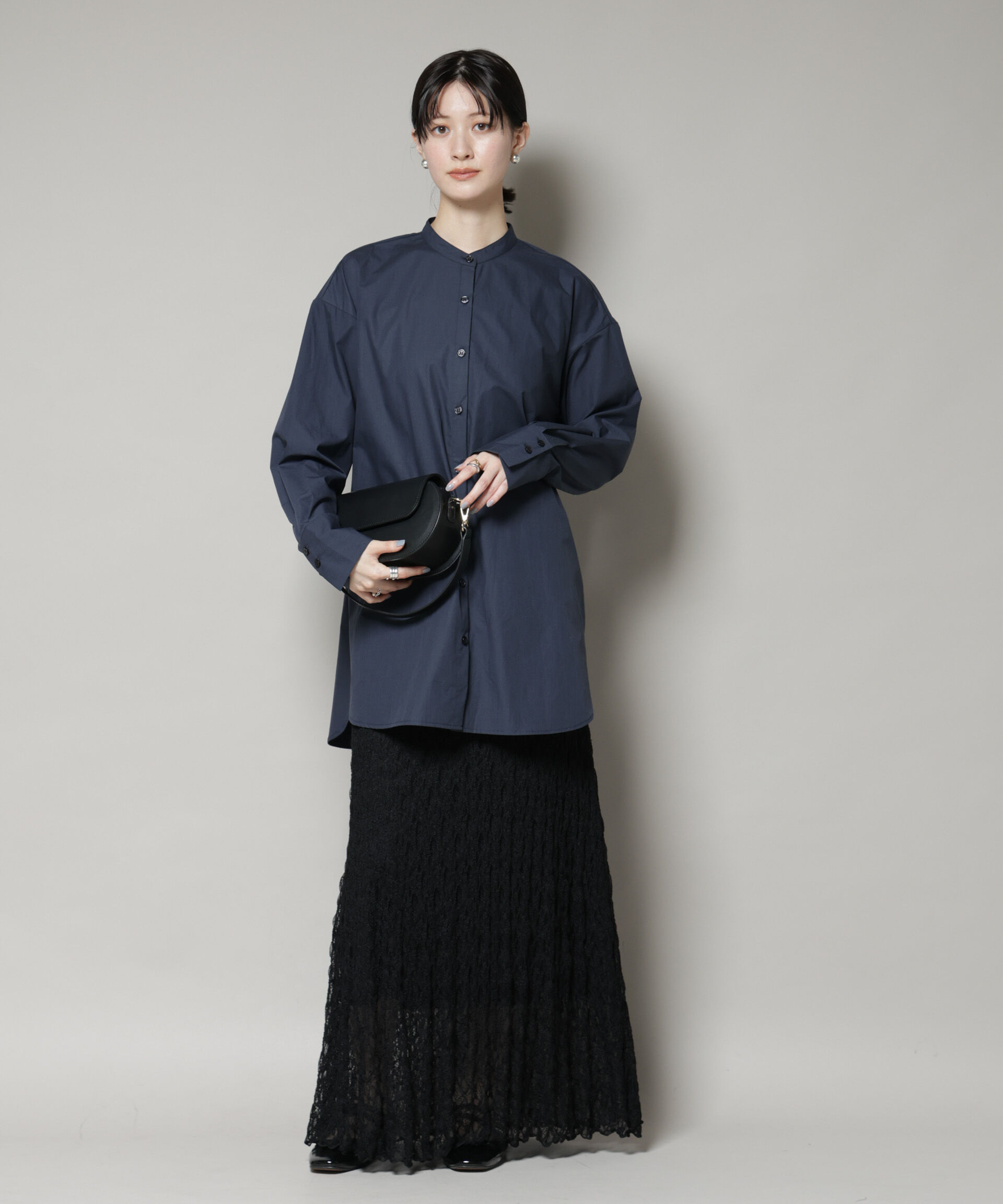 nano･universe「スタンドカラーシャツ」|シャツ・ブラウス|