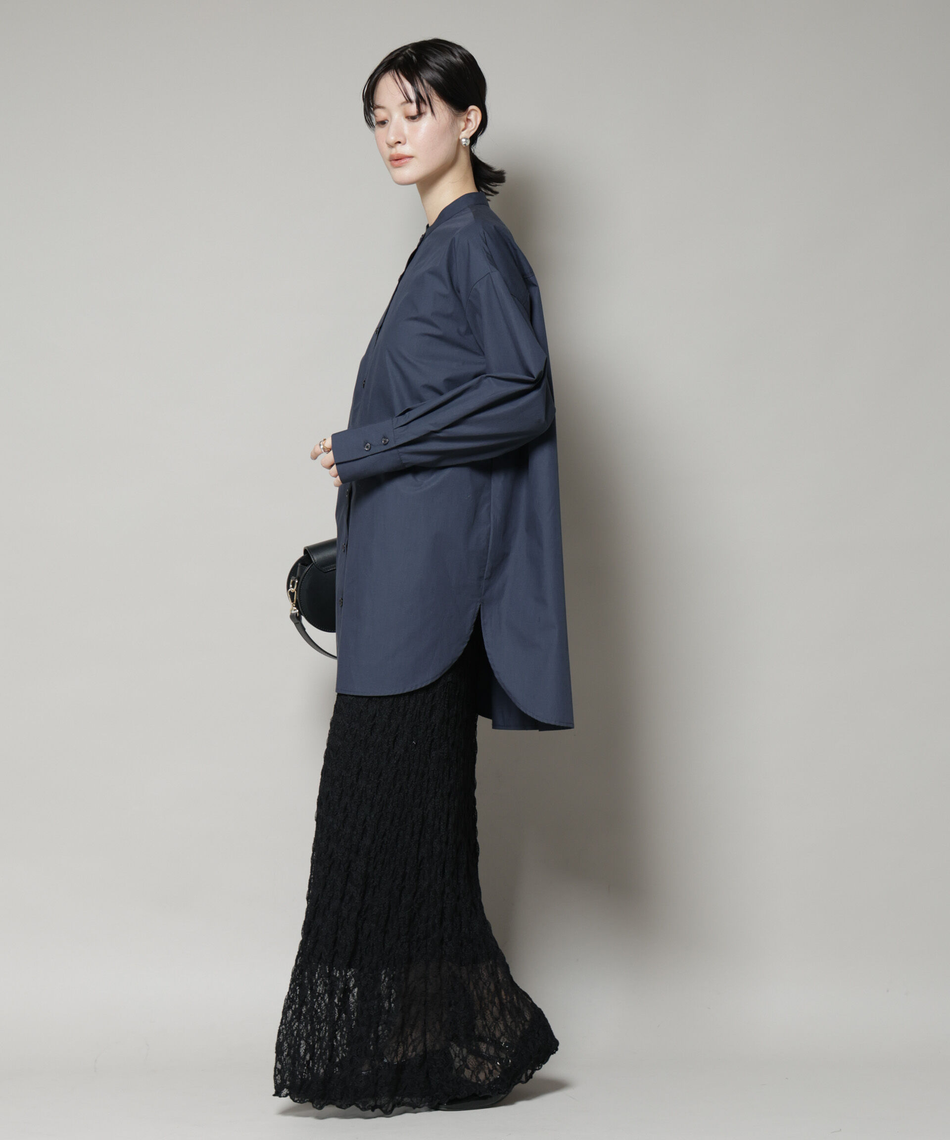 nano･universe「スタンドカラーシャツ」|シャツ・ブラウス|