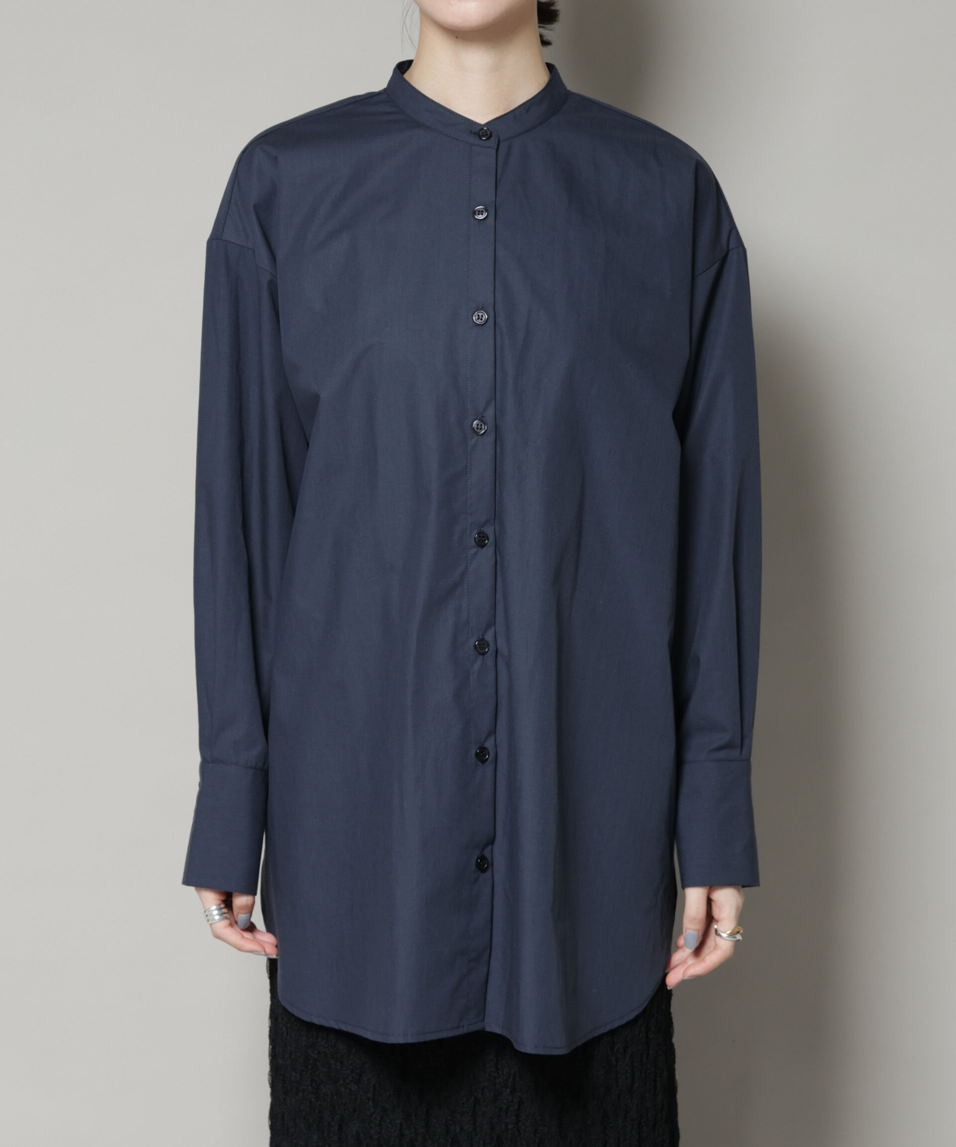 nano･universe「スタンドカラーシャツ」|シャツ・ブラウス|