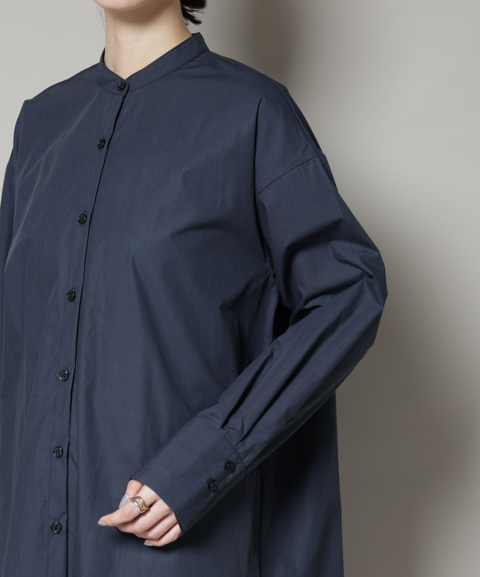 nano･universe「スタンドカラーシャツ」|シャツ・ブラウス|