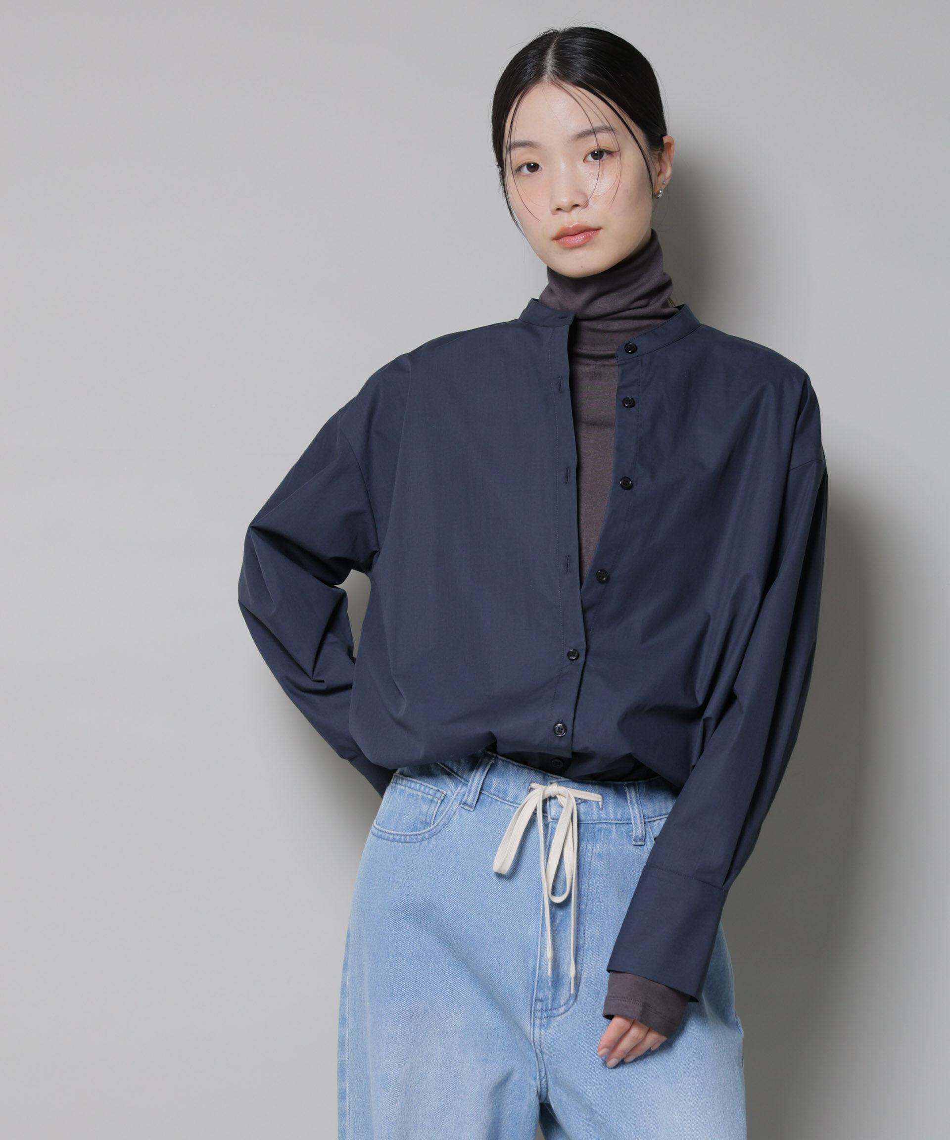 nano･universe「スタンドカラーシャツ」|シャツ・ブラウス|