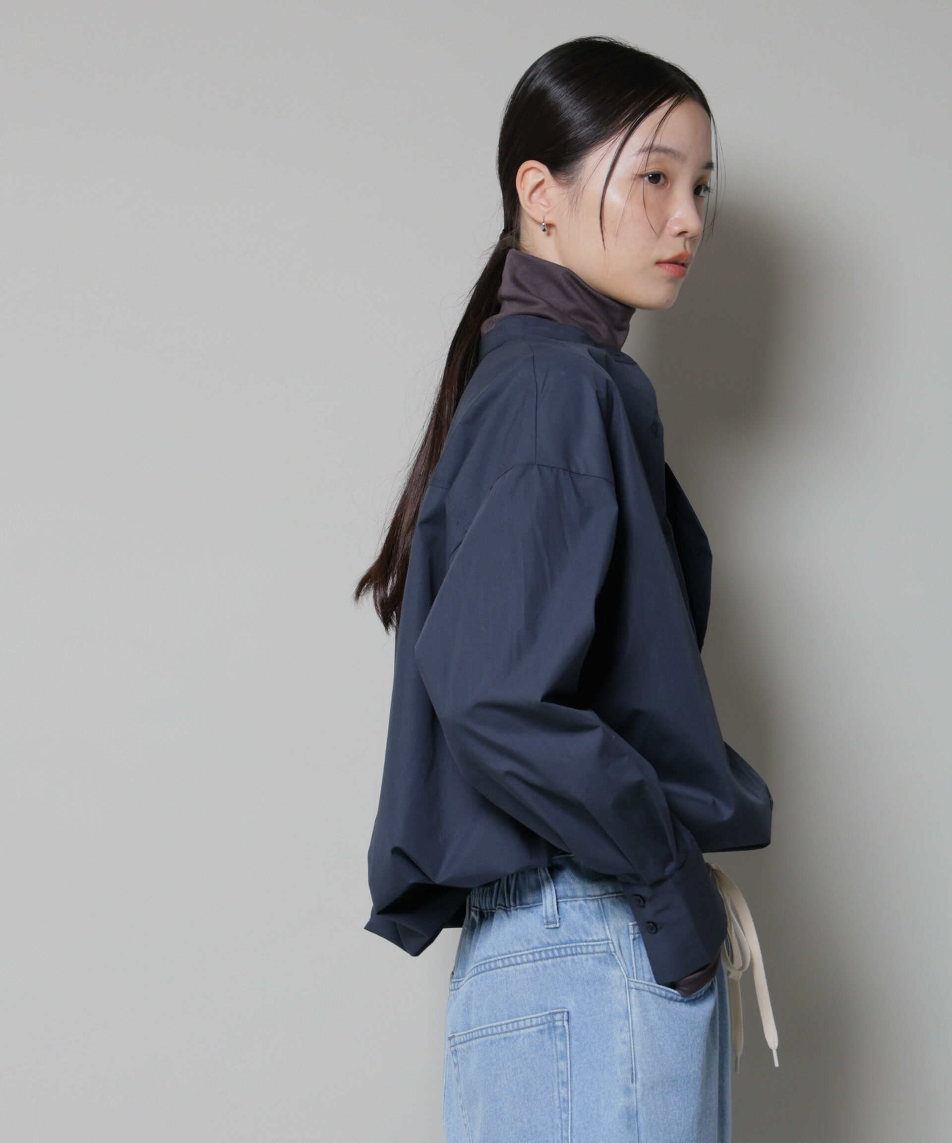 nano･universe「スタンドカラーシャツ」|シャツ・ブラウス|