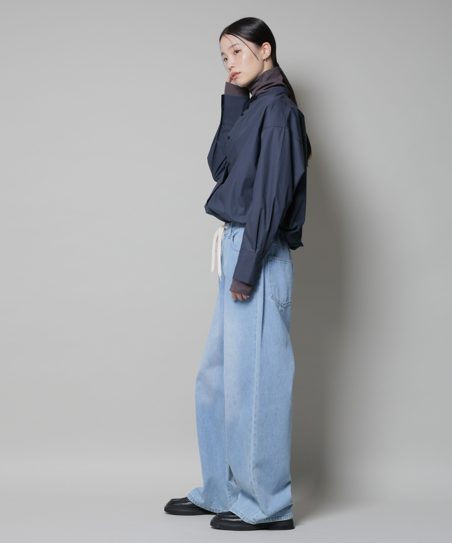 nano･universe「スタンドカラーシャツ」|シャツ・ブラウス|