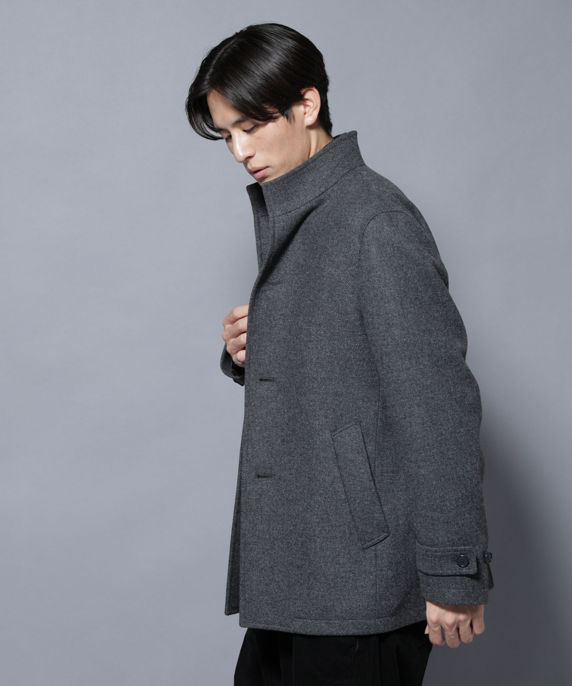 nano･universe「ウール/Nメルトンスタンドカラーコート」|その他|