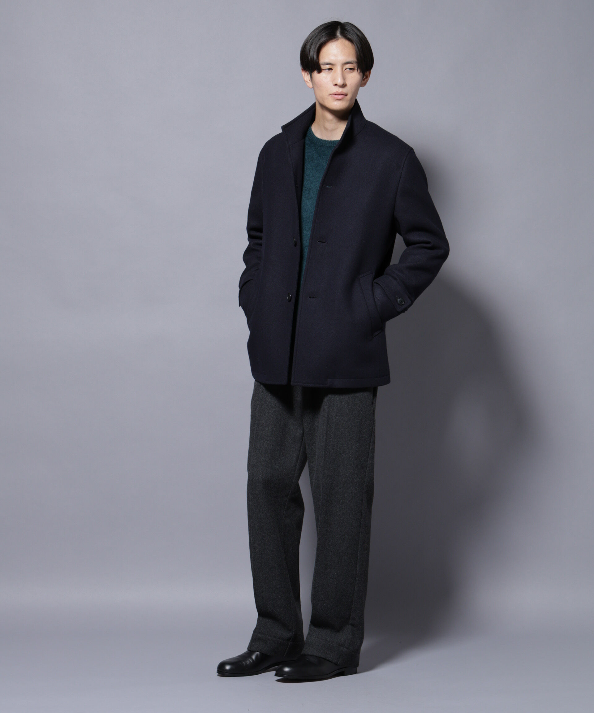 nano･universe「ウール/Nメルトンスタンドカラーコート」|その他|