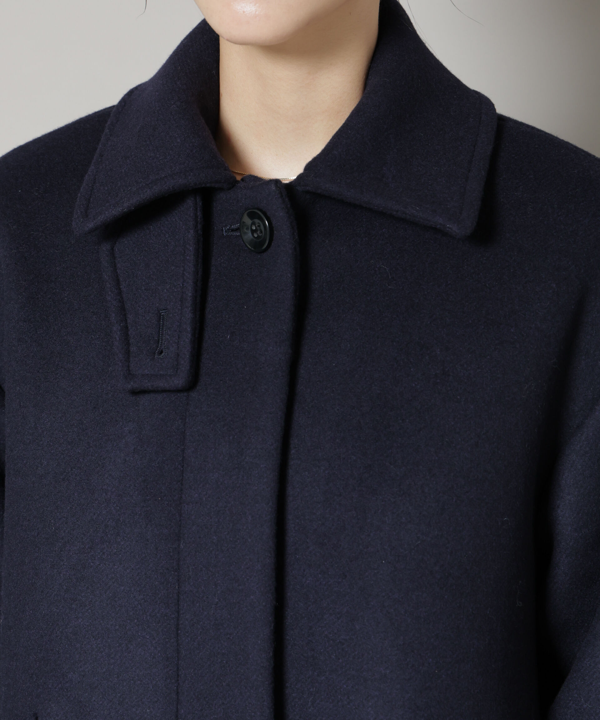 nano･universe「WooLoop Aラインステンカラーミドルコート」|その他|