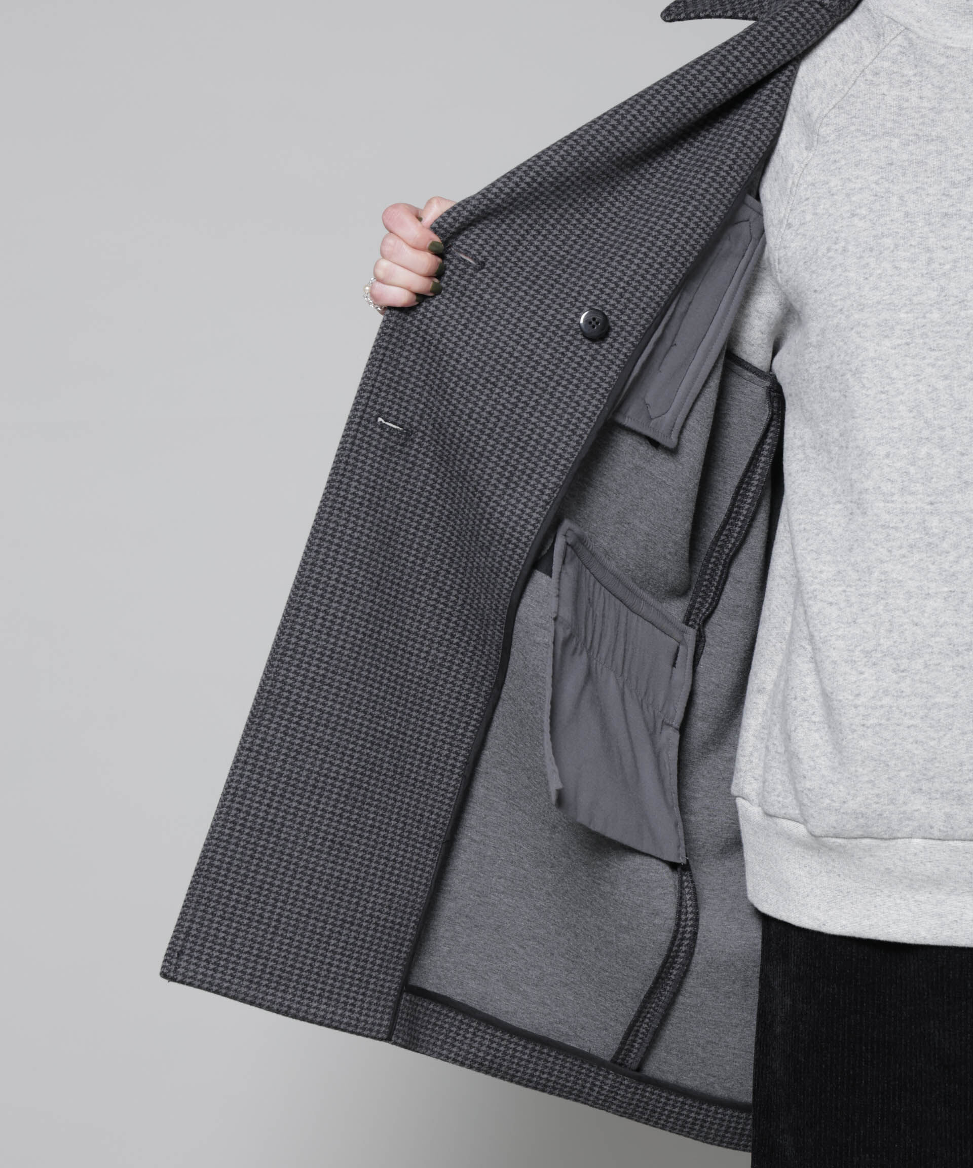 nano･universe「オーバーサイズポケットチェックコート」|その他|