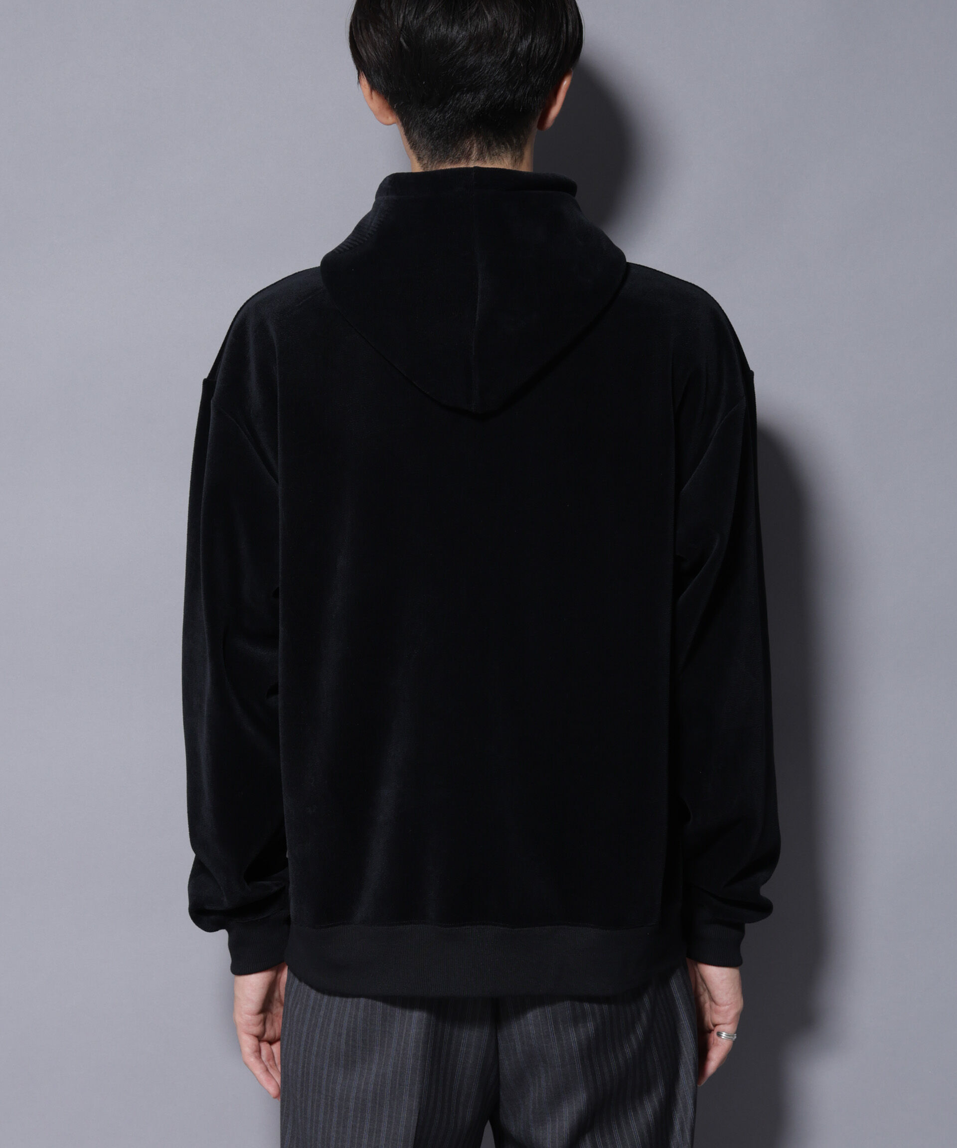 nano･universe「クロコ加工フリース ZIPパーカ」|Tシャツ・カットソー|