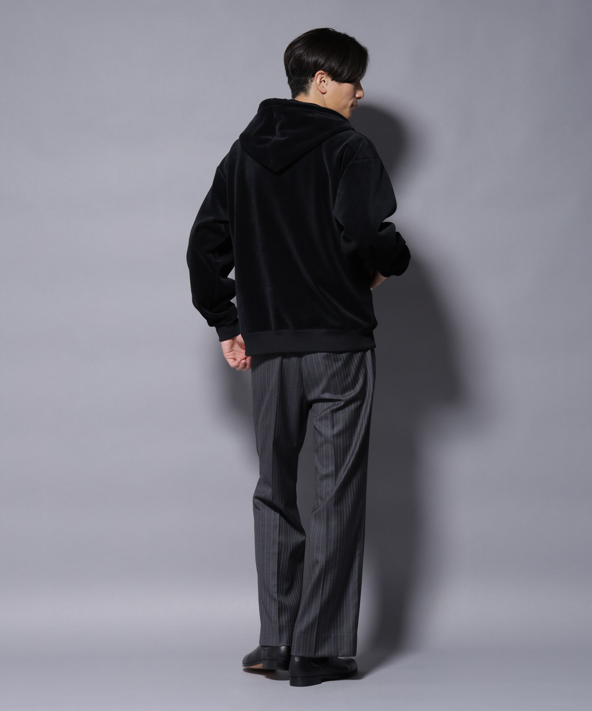 nano･universe「クロコ加工フリース ZIPパーカ」|Tシャツ・カットソー|