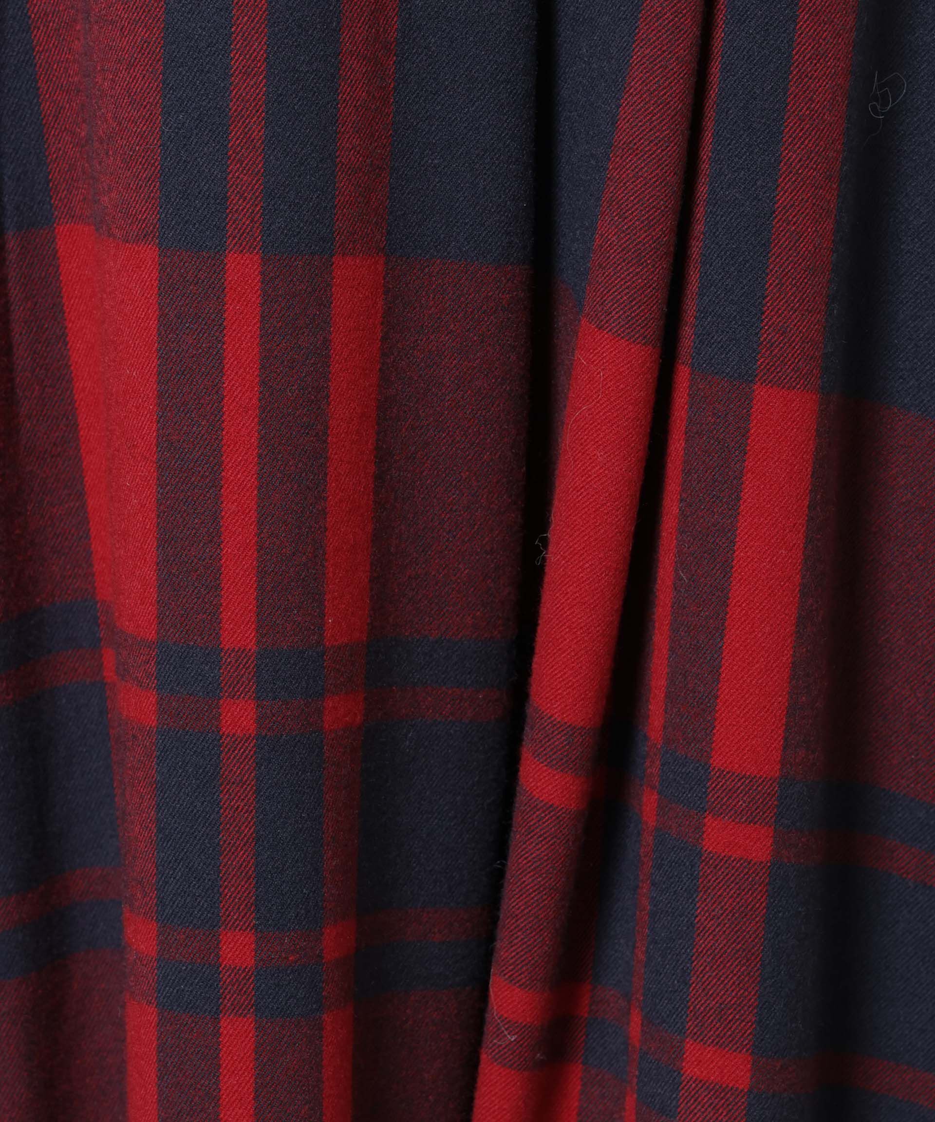 nano･universe「起毛チェックタックフレアスカート」|スカート|