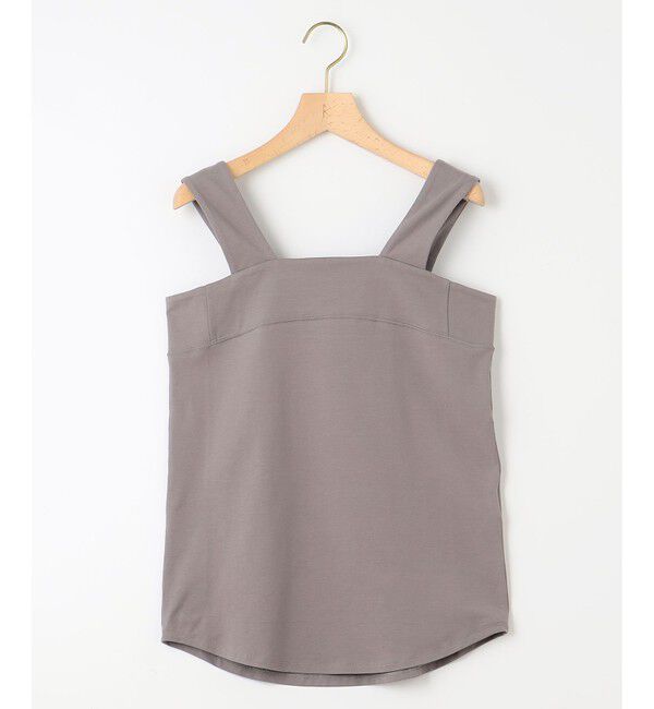 組曲「ストレッチ スクエアタンク」|タンクトップ|ブラウン系