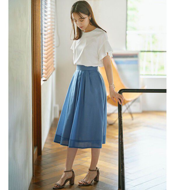 組曲「GIZAプレーティング天竺フリルスリーブ Tシャツ」|Tシャツ・カットソー|