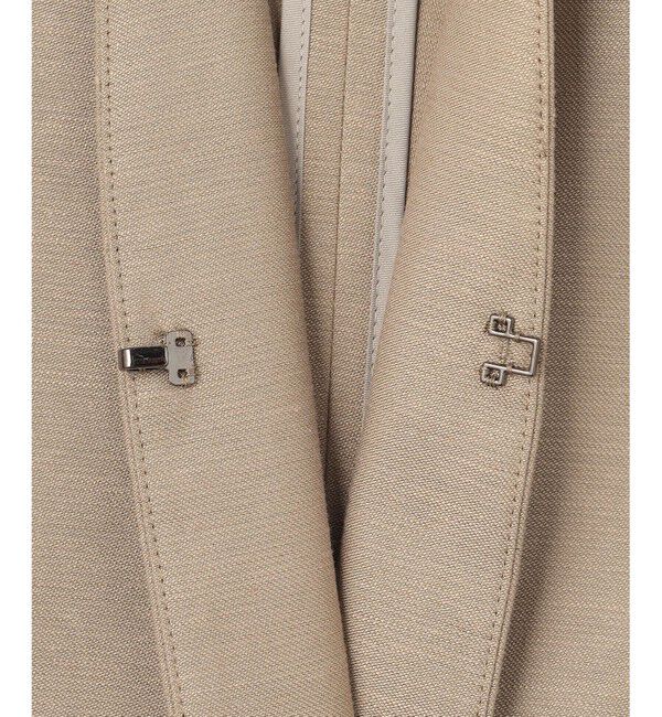 自由区「【XSサイズ～/洗える/セット可】キュプラリネンシャンタン ノーカラージャケット」|その他|