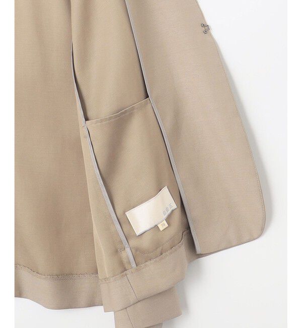 自由区「【XSサイズ～/洗える/セット可】キュプラリネンシャンタン ノーカラージャケット」|その他|