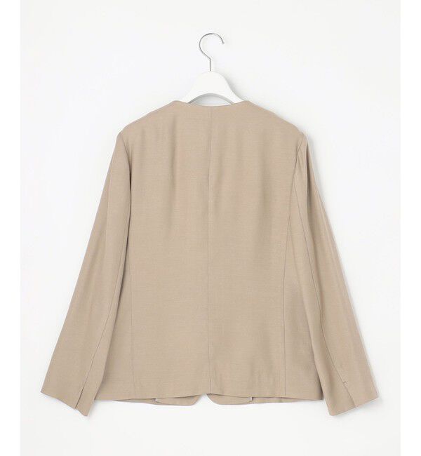 自由区「【XSサイズ～/洗える/セット可】キュプラリネンシャンタン ノーカラージャケット」|その他|