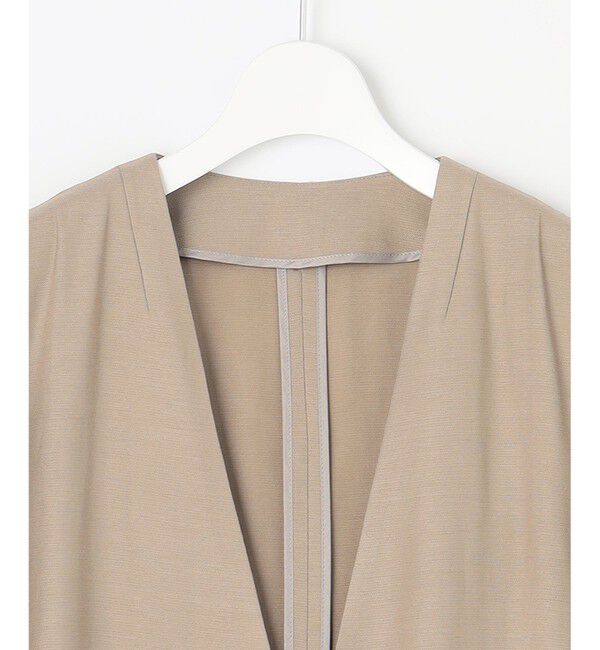 自由区「【XSサイズ～/洗える/セット可】キュプラリネンシャンタン ノーカラージャケット」|その他|