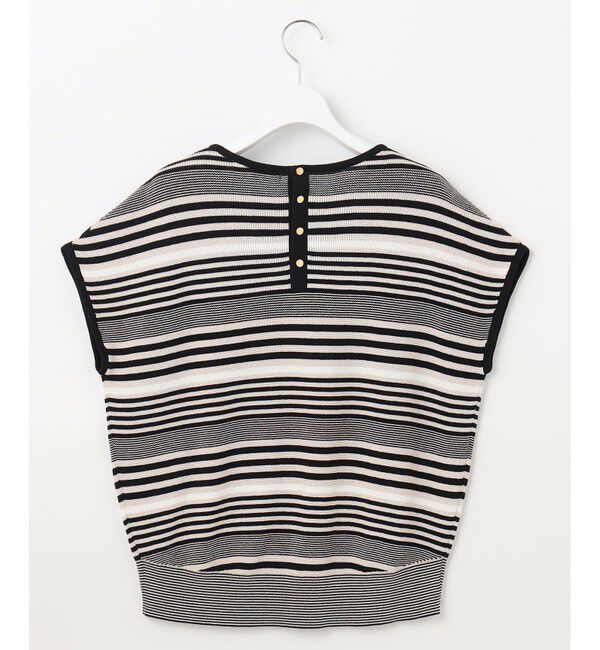 23区「【洗える】コットンアセテート バックボタン ニット」|ニット・セーター|