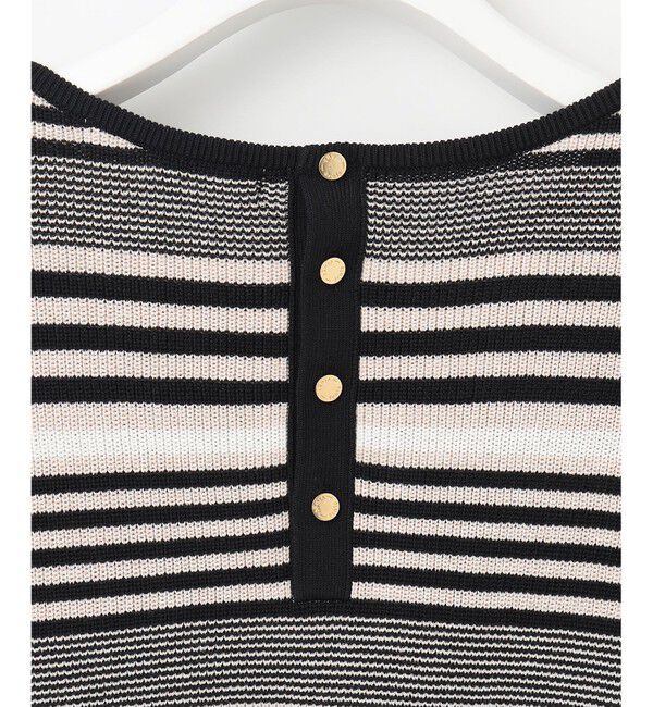 23区「【洗える】コットンアセテート バックボタン ニット」|ニット・セーター|