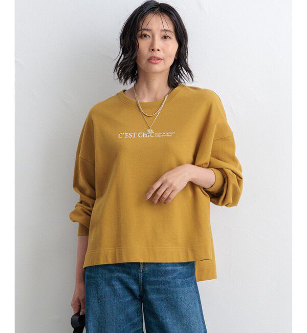 23区「【洗える】ライトコットンテリー ロゴ カットソー」|Tシャツ・カットソー|イエロー系