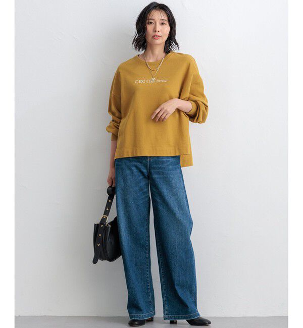 23区「【洗える】ライトコットンテリー ロゴ カットソー」|Tシャツ・カットソー|