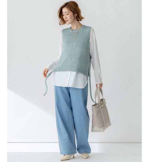 23区「【洗える】ブライトリリーヤーン ニット ベスト」|ベスト・ジレ|