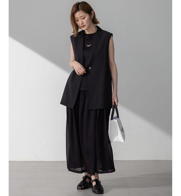 23区「【洗える】ライトシアーマットクロス ジレ」|その他|