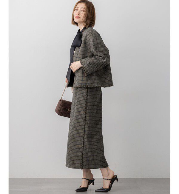 23区「ツイーディーカラーミックス ノーカラー ジャケット」|その他|