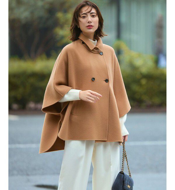 23区「【見上愛さん着用/Oggi12月号掲載】ウールライトリバー ポンチョシルエット コート」|その他|