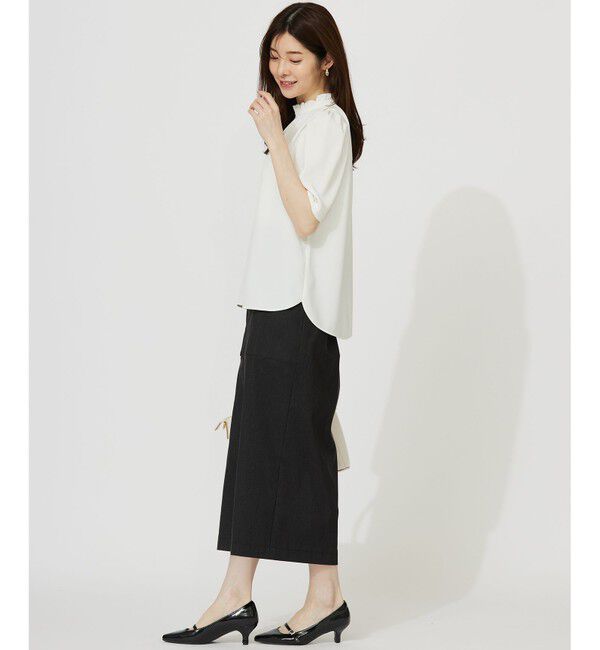 ANY SIS「【洗える】フリルネックスタンド ブラウス」|シャツ・ブラウス|