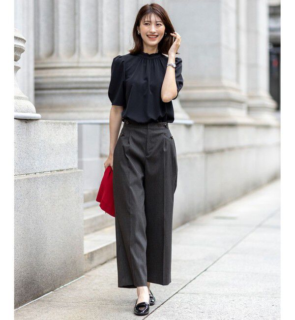 ANY SIS「【洗える】フリルネックスタンド ブラウス」|シャツ・ブラウス|