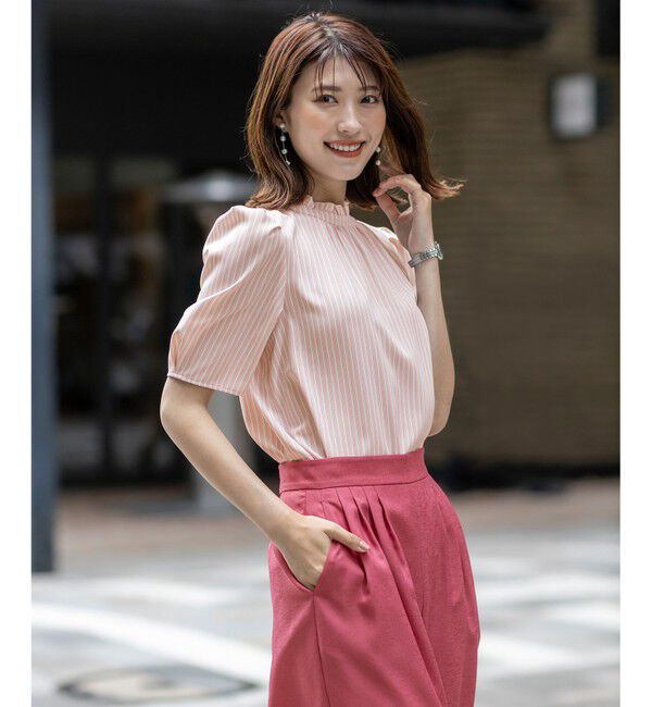 ANY SIS「【洗える】フリルネックスタンド ブラウス」|シャツ・ブラウス|