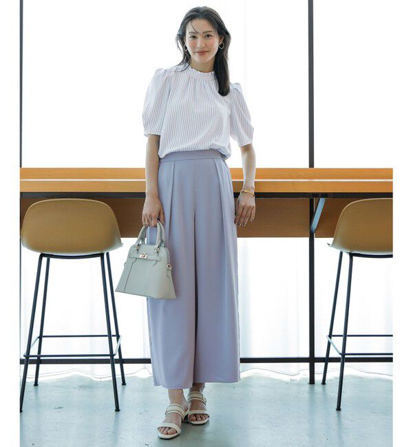 ANY SIS「【洗える】フリルネックスタンド ブラウス」|シャツ・ブラウス|