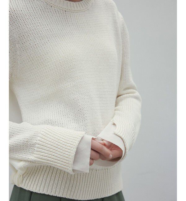BEIGE,「【洗える・CLUEL 4月号掲載】COMFREY / オーガニックコットンクルーネックニット」|ニット・セーター|