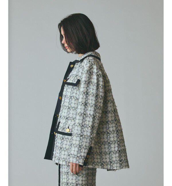 Grace Class「トリミングツイードショートコート」|その他|