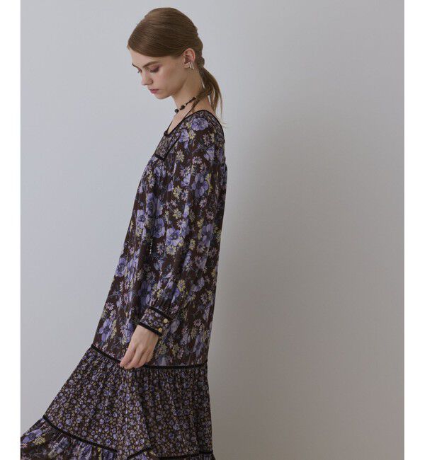 GRACE CONTINENTAL「ボタニカルティアードワンピース」|ワンピース|