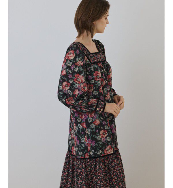 GRACE CONTINENTAL「ボタニカルティアードワンピース」|ワンピース|