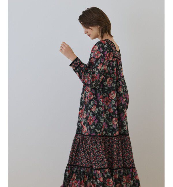 GRACE CONTINENTAL「ボタニカルティアードワンピース」|ワンピース|