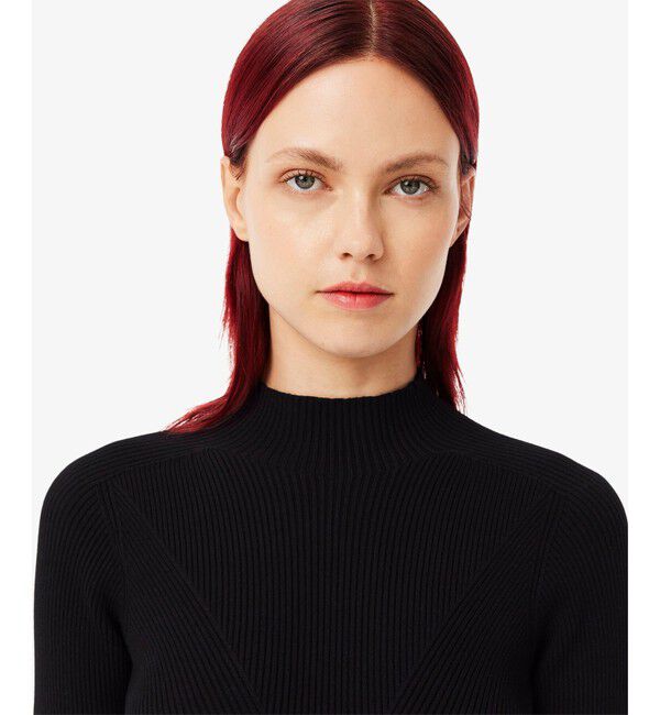 LACOSTE「シームレス 3Dニッティングハイネックセーター」|ニット・セーター|