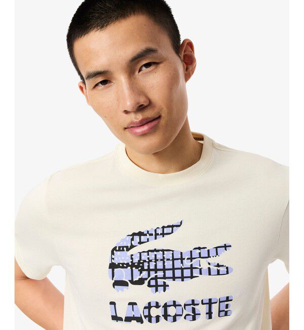 LACOSTE「『ダニール・メドベージェフ』ラケットレイヤードグラフィックプリントTシャツ」|Tシャツ・カットソー|