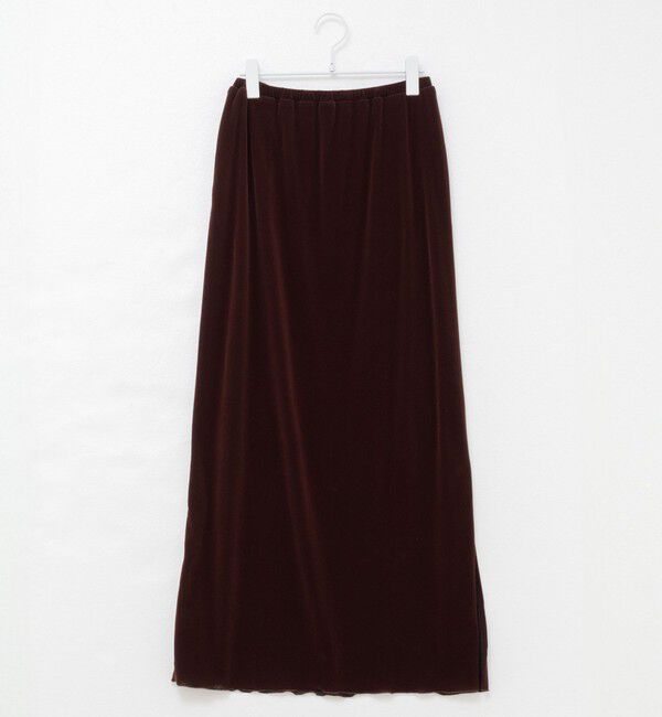 MAQWEL「【MAQWEL/マクウェル】ウォッシャブルベロアロングスカート」|スカート|
