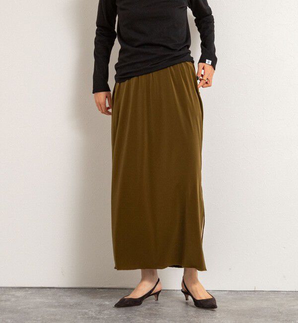 MAQWEL「【MAQWEL/マクウェル】ウォッシャブルベロアロングスカート」|スカート|