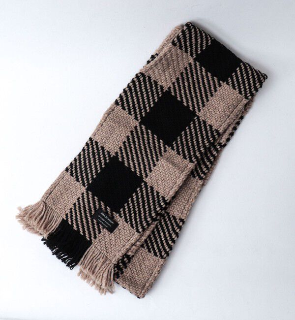 NOLLEY'S goodman「【John Branigan/ジョン・ブラニガン】別注ニットロングマフラー18」|マフラー|ブラック・グレー系1