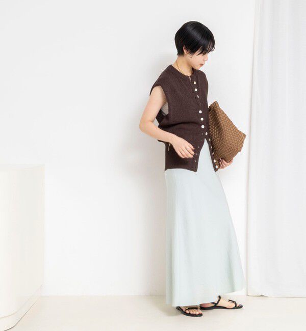 NOLLEY'S「《手洗い可能》ペーパーヤーン天竺ベスト」|ベスト・ジレ|